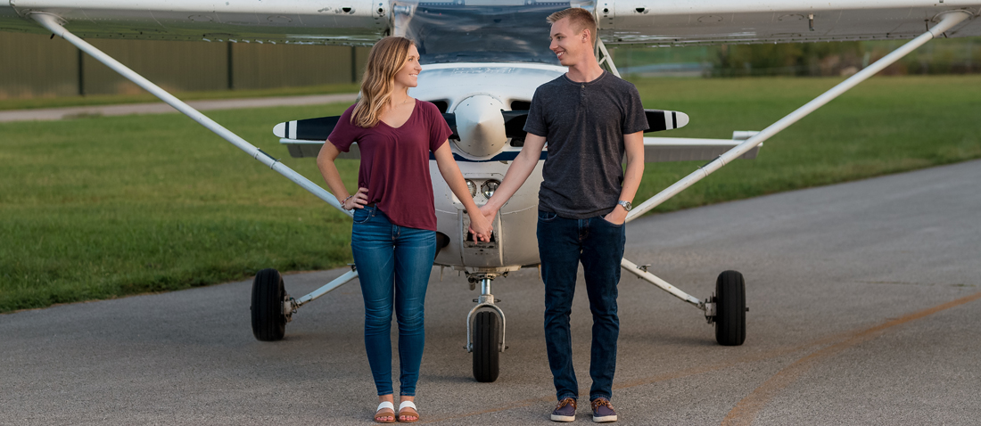 Abby + Ryan - Butler County Regional Airport Engagement